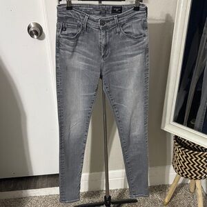 AG Adriano Goldschmied Light Gray Skinny Jeans